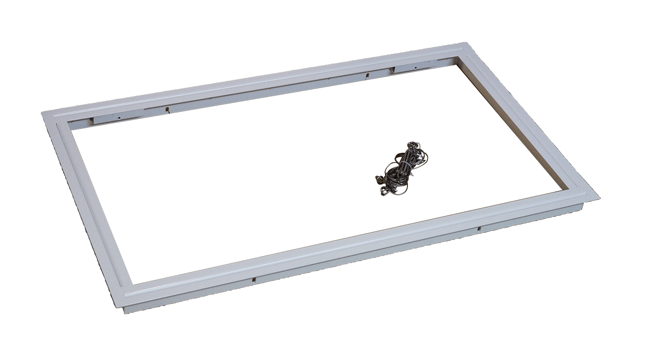 Marco blanco con cable para montaje en techo 900 mm.