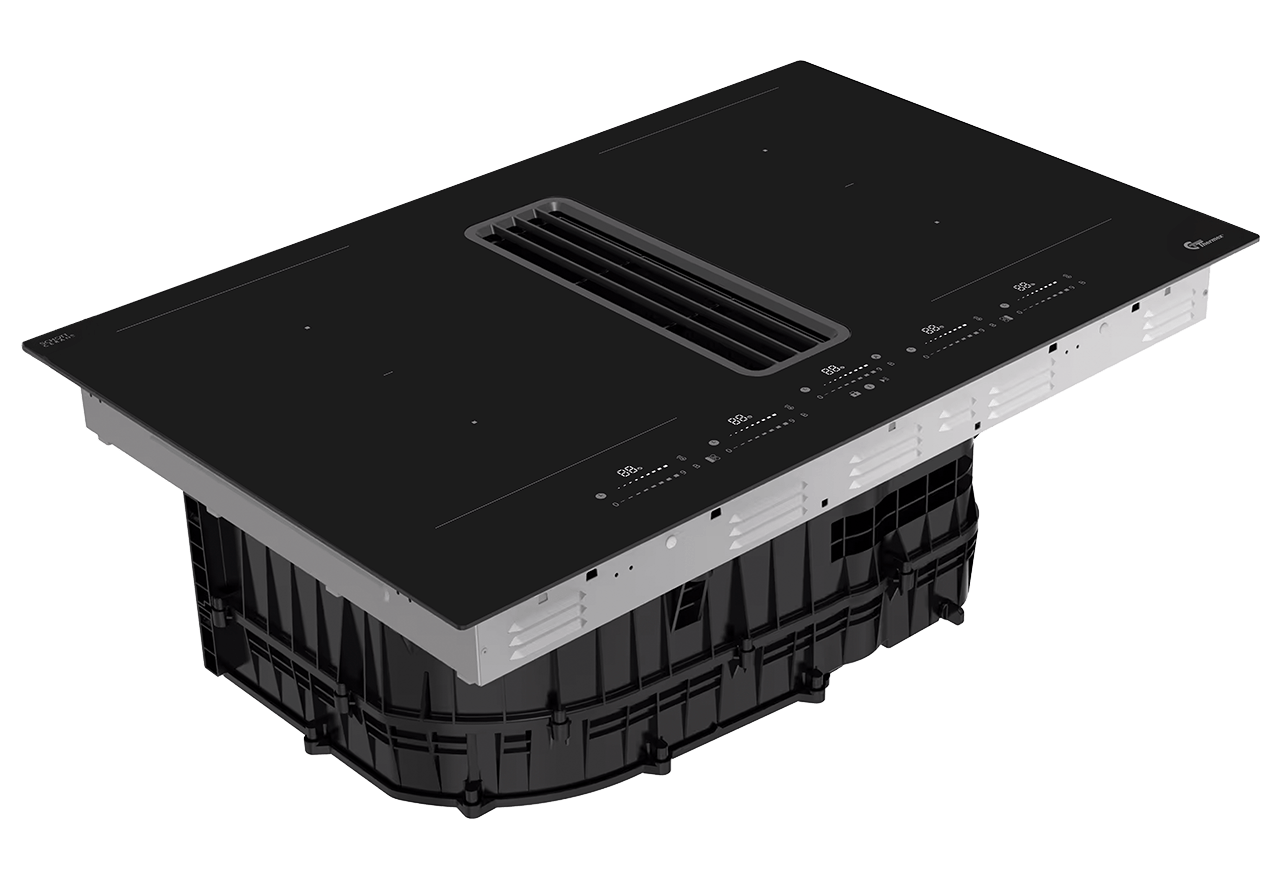 TXE80 induktionskogeplade med indbygget emhætte