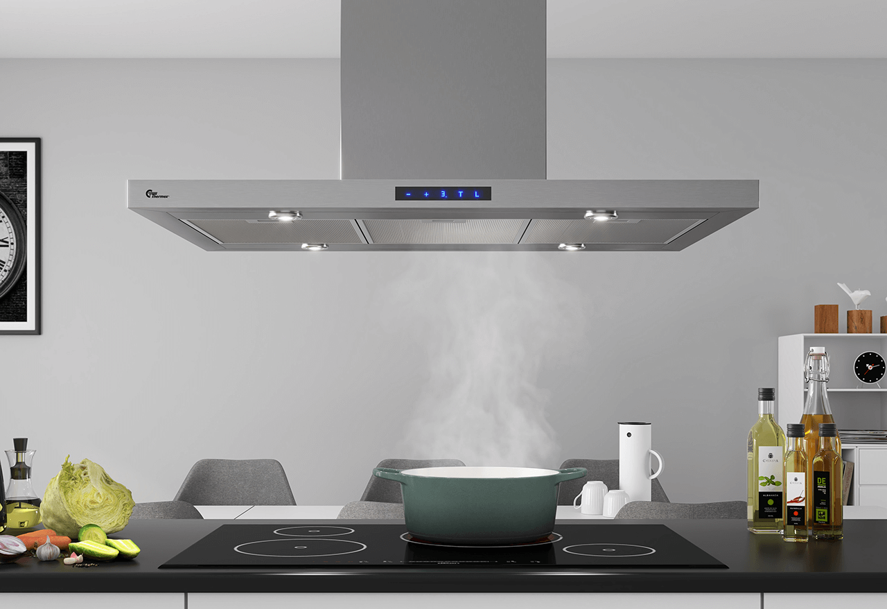 Harwich II Isla 900 mm Inoxidable con motor