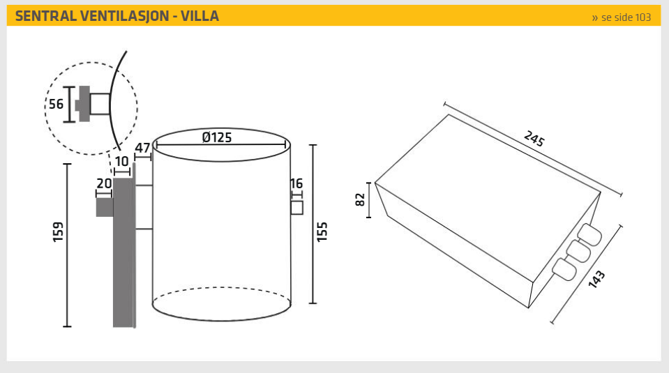 Thermex Centralvent Villa modul II