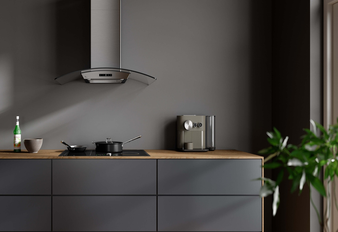 Derby II 900 mm Inox/cristal Con motor