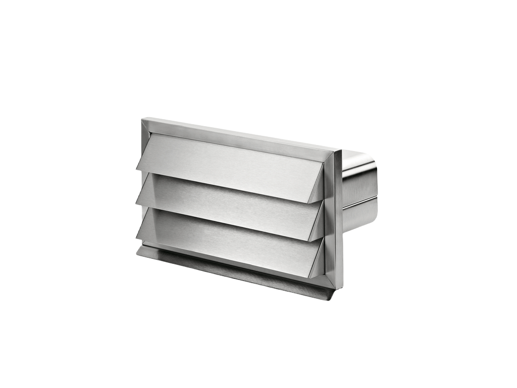 Rejilla exterior INOX 290x160 mm para tubo plano  222x89 mm